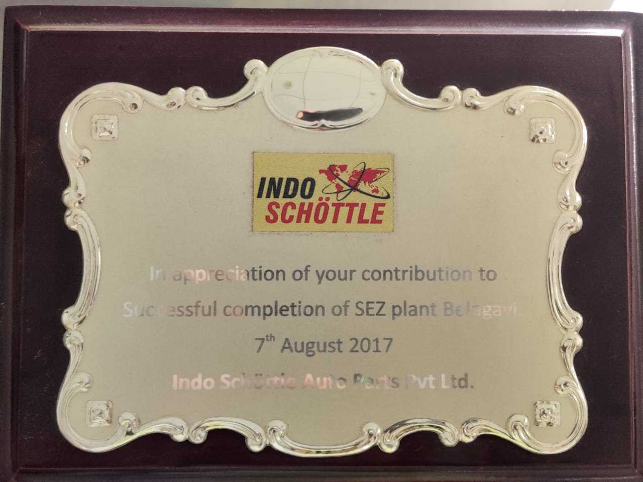 Indo Schottle Certificate