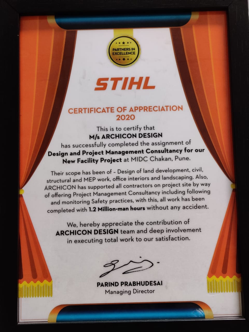 STIHL Certificate